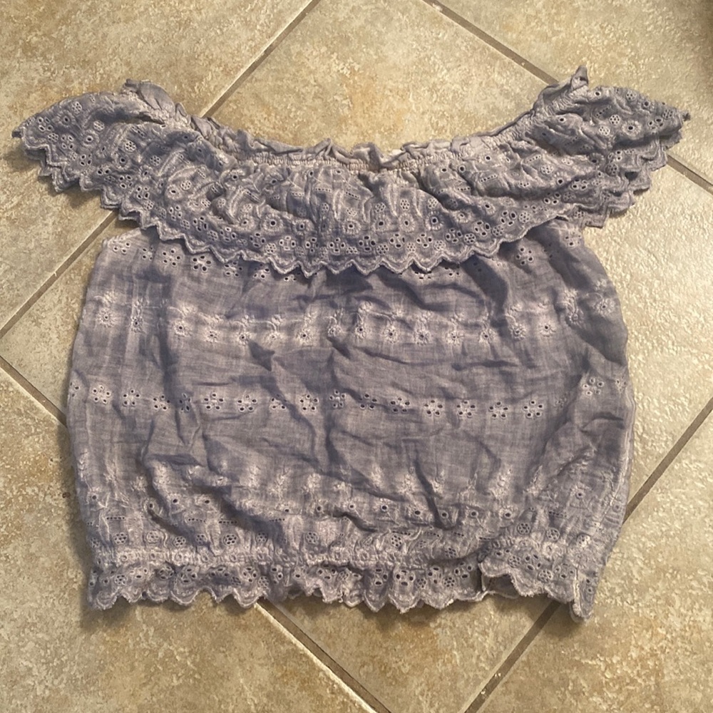 American Eagle off shoulder ruffle top Size XS
